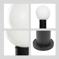 Outdoor Landscape Lighting LED 12V Low Voltage CPLA16 120V Line Voltage E26 Socket 60W Modern Outside Bollard Light with Opal Glass Globe