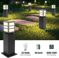 Outdoor Landscape Lighting LED 12V Low Voltage CPLA17 120V Line Voltage E26 Socket 60W Modern Outdoor Bollard Light IP65 Outdoor Rated