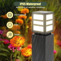 Outdoor Landscape Lighting LED 12V Low Voltage CPLA17 120V Line Voltage E26 Socket 60W Modern Outdoor Bollard Light IP65 Outdoor Rated