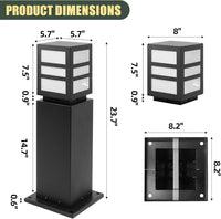 Outdoor Landscape Lighting LED 12V Low Voltage CPLA17 120V Line Voltage E26 Socket 60W Modern Outdoor Bollard Light IP65 Outdoor Rated