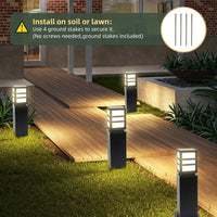 Outdoor Landscape Lighting LED 12V Low Voltage CPLA17 120V Line Voltage E26 Socket 60W Modern Outdoor Bollard Light IP65 Outdoor Rated