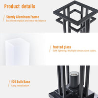 Outdoor Landscape Lighting LED 12V Low Voltage CPLA18 High Voltage Outdoor Matte Glass Lamp Post Lantern