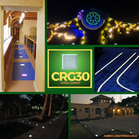 CRG30 4x/8x/12x Package Low Voltage In Ground RGB or WW LED Brick Paver Light Square IP67 Waterproof Warm White