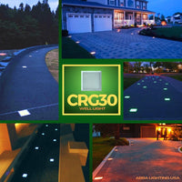 CRG30 4x/8x/12x Package Low Voltage In Ground RGB or WW LED Brick Paver Light Square IP67 Waterproof Warm White