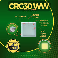 CRG30 4x/8x/12x Package Low Voltage In Ground RGB or WW LED Brick Paver Light Square IP67 Waterproof Warm White