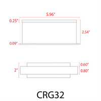 CRG32 Paver Well Light - Heavy Duty Cast Aluminum, IP65 2W AC/DC 12V Low Voltage COB