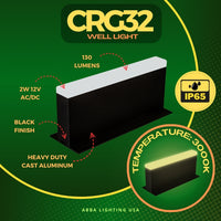 Outdoor Landscape Lighting LED 12V Low Voltage CRG32 4x/8x/12x Package Paver Well Light - Heavy Duty Cast Aluminum, IP65 2W AC/DC 12V Low Voltage COB 3000K