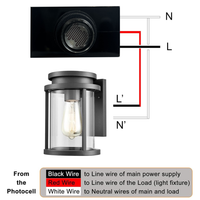 PCS01 Photocell Sensor Switch, 120V AC Outdoor Hard-Wired Post Eye Light Control, Dusk to Dawn Sensor, Automatic Illumination Detection Circuit