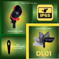 Outdoor Landscape Lighting LED 12V Low Voltage DL01 12V Low Voltage Directional LED Outdoor Aluminum Spotlight