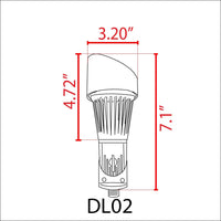 Outdoor Landscape Lighting LED 12V Low Voltage DL02 4x/8x/12x Package 12V Low Voltage Waterproof LED Outdoor Aluminum Spotlight Directional Lighting with 3W 3000K Bulb