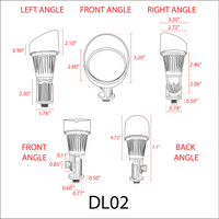 DL02 12V Low Voltage Waterproof LED Outdoor Aluminum Spotlight Directional Lighting