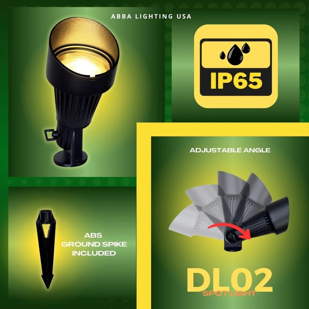 DL02 Low Voltage Directional LED Aluminum Outdoor Spotlight