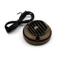 DL02B G4 Solid Brass Round Surface Mount Grilled Deck Light Low Voltage Landscape Lighting