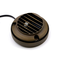 DL02B G4 Solid Brass Round Surface Mount Grilled Deck Light Low Voltage Landscape Lighting