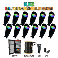 RGBW Color Changing LED Holiday Package: (12) Spotlight or (12) Path Lights with Wires and Connectors