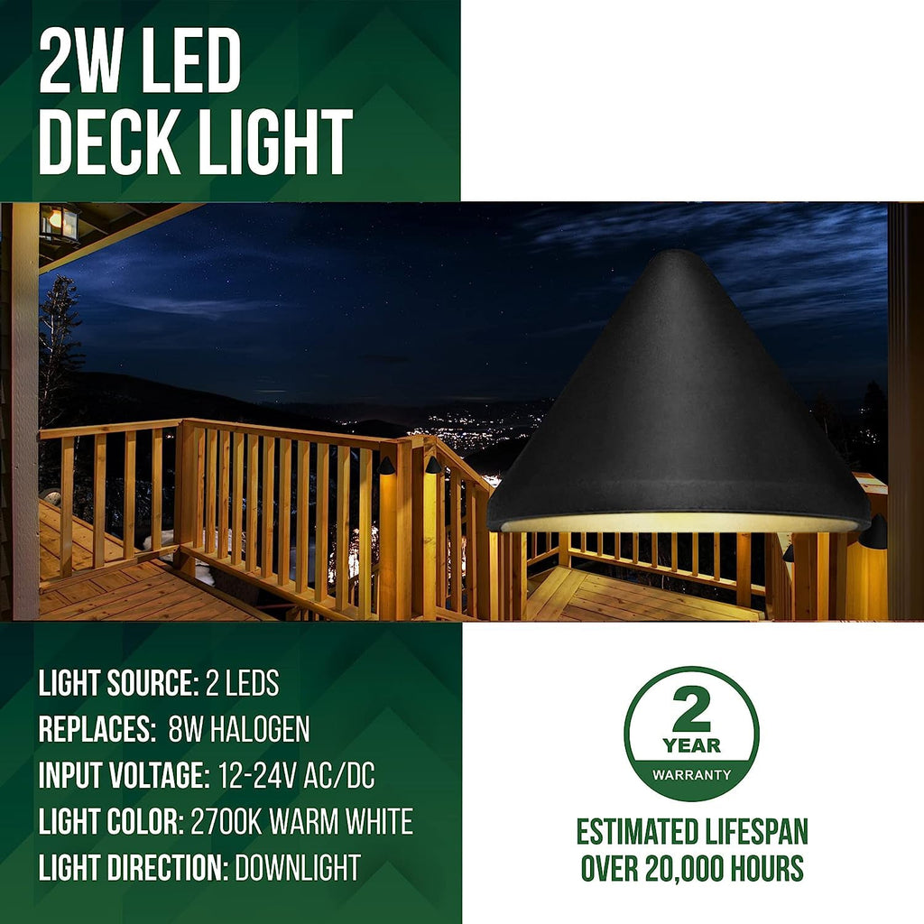 6Pack of DLA07 Low Voltage Deck Lights Outdoor Step Lights Kings