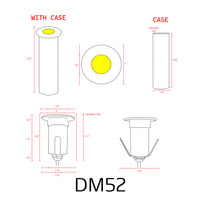 DM52 3W COB LED Bajo voltaje Enterradas Paisaje Pozo Luces Accesorio impermeable