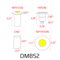 Outdoor Landscape Lighting LED 12V Low Voltage DMB52 1.5W 12V Low Voltage 3000K Warm White Integrated LED Landscape In-ground Brass Waterproof Well Lights Fixture
