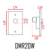 Outdoor Landscape Lighting LED 12V Low Voltage DMR20W Low Voltage Dimmer for AC12V-AC15V AC Landscape Lighting for Dimmable LED, Halogen and Incandescent Bulbs IP20 10A 120W Max