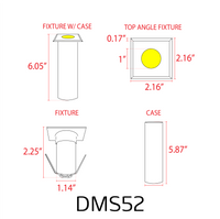 Outdoor Landscape Lighting LED 12V Low Voltage DMS52 4x/8x/12x Package 3W COB 12V Low Voltage LED Square Top Stainless Steel Waterproof In-Ground Landscape Well Light 3000K/5000K