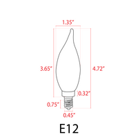 Outdoor Landscape Lighting LED 12V Low Voltage E12 3W LED Filament Candelabra Shape Dimmable Energy Saving 12V Low Voltage Light Bulb