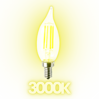 Outdoor Landscape Lighting LED 12V Low Voltage E12 3W LED Filament Candelabra Shape Dimmable Energy Saving 12V Low Voltage Light Bulb Warm White 3000K