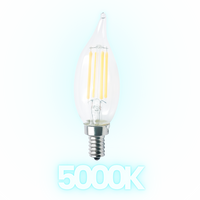 Outdoor Landscape Lighting LED 12V Low Voltage E12 3W LED Filament Candelabra Shape Dimmable Energy Saving 12V Low Voltage Light Bulb Cool White 5000K