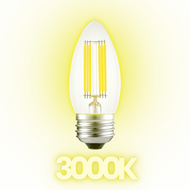 E26 4W LED Filament Edison Bulbs Dimmable Energy Saving 12V Low Voltage Light Bulb - Single / Warm White 3000K