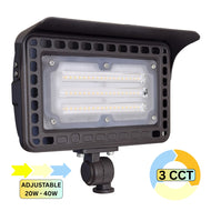FLACCT40 Bronze Aluminum 3CCT 40W Integrated LED 12V Low Voltage Outdoor Landscape Lighting Floodlight