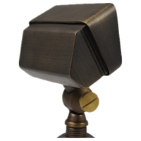 Outdoor Landscape Lighting LED 12V Low Voltage FPB01 Brass 12V Low Voltage Rectangular LED Directional Floodlight Adjustable Lighting