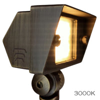 FPBCC04 Cast Brass 3CCT Adjustable 2W-7W Rectangular Built-In LED Flood Light Low Voltage Fixture