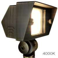 FPBCC04 Cast Brass 3CCT Adjustable 2W-7W Rectangular Built-In LED Flood Light Low Voltage Fixture