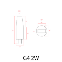 G4 Bi Pin LED Cápsula 12V Bombilla Luz de bajo consumo IP65 Impermeable 