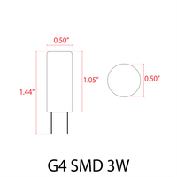 Outdoor Landscape Lighting LED 12V Low Voltage G4 2W/3W Dimmable SMD Bi Pin LED Capsule 12V Low Voltage Bulb Energy Efficient Light IP65 Waterproof