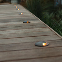 UNBP04 Stel-Path Antique Brass In-Ground Well Light Low Voltage Outdoor Lighting