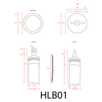 HLB01 12V LED Low Voltage Brass Cylinder Pendant Light Hanging Downlight Fixture