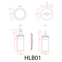 Outdoor Landscape Lighting LED 12V Low Voltage HLB01 4x/8x/12x Package 12V LED Low Voltage Brass Cylinder Pendant Light Hanging Downlight Fixture with 5W 3000K Bulb