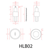 HLB01 12V LED Cilindro de latón de bajo voltaje Lámpara colgante Lámpara empotrable colgante