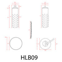 Outdoor Landscape Lighting LED 12V Low Voltage HLB09 4x/8x/12x Package 12V LED Low Voltage Brass Cylinder Pendant Light Hanging Downlight Fixture with 5W 3000K Bulb