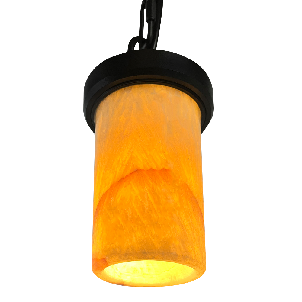 HLS70 12V LED Low Voltage Stainless Steel Marble Cylinder Pendant Light Hanging Downlight Fixture