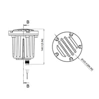 IGL17B MR16 PVC and Solid Brass Grille In-Ground Well Light Low Voltage Landscape Lighting