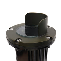 IGL19B MR16 PVC and Solid Brass Shielded In-Ground Well Light Low Voltage Landscape Lighting