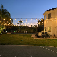 SL101 LED Low Voltage Bistro String Lights 48 FT Outdoor Weatherproof 12V Edison Bulbs