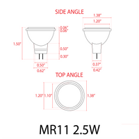 Prenda impermeable al aire libre ahorro de energía IP65 de las bombillas del paisaje de MR11 2.5W LED