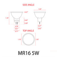 Outdoor Landscape Lighting LED 12V Low Voltage MR16 5W 12V Low Voltage LED Bulbs Dimmable Energy Saving Waterproof Light CE & RoHS Certified