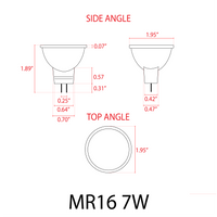 Outdoor Landscape Lighting LED 12V Low Voltage MR16 7W 12V Low Voltage Black LED Bulbs Dimmable Energy Saving Waterproof Light CE & RoHS Certified