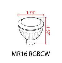 Outdoor Landscape Lighting LED 12V Low Voltage MR16 RGBCW Smart Wi-Fi 6W 12V Low Voltage LED Bulbs 40° Dimmable Energy Saving Waterproof Light CE & RoHS Certified with Antenna