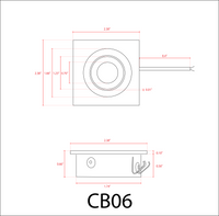 Outdoor Landscape Lighting LED 12V Low Voltage CB06 4x/8x/12x Package 1.5W DC12V Low Voltage Dimmable Recessed Square Cast Aluminum LED Puck Light Cabinet Downlighting 3000K or 5000K