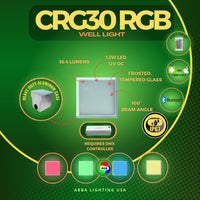 CRG30 4x/8x/12x Package Low Voltage In Ground RGB or WW LED Brick Paver Light Square IP67 Waterproof Warm White
