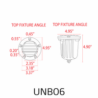 Outdoor Landscape Lighting LED 12V Low Voltage UNB06 4x/8x/12x Package Cast Brass 12V Low Voltage Round Grill LED In-Ground Well Light IP65 Waterproof with 5W 3000K Bulb